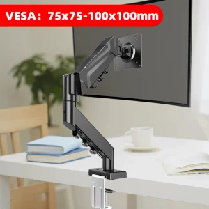 Single Monitor Mount for Screens VESA up to 32" Computer Bracket Adjustable Display Arm,Tablet Holder Desktop Clamp Stand